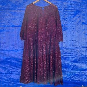 Torrid Merlot & sequin special occasion dress